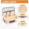 Paaaawaters Bento Box Adult, Lunch Box Kids, 4-Compartment Lunch Containers, Drop-Proof, Dishwasher Safe - 2 of 4