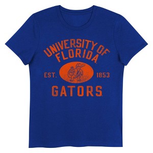 NCAA Florida Gators Girls' Crew Neck T-Shirt - M: Team Logo, Tagless - 1 of 1