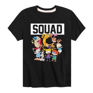 Boys' - Nickelodeon - 90's Characters Squad Short Sleeve Graphic T-Shirt - 1 of 3