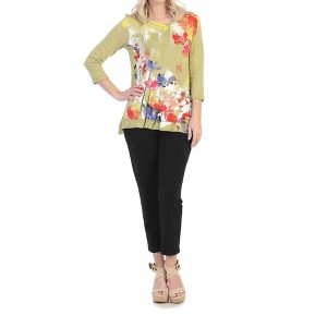Women's Water Color Light Terry Pocket Top - Jess & Jane - 1 of 1