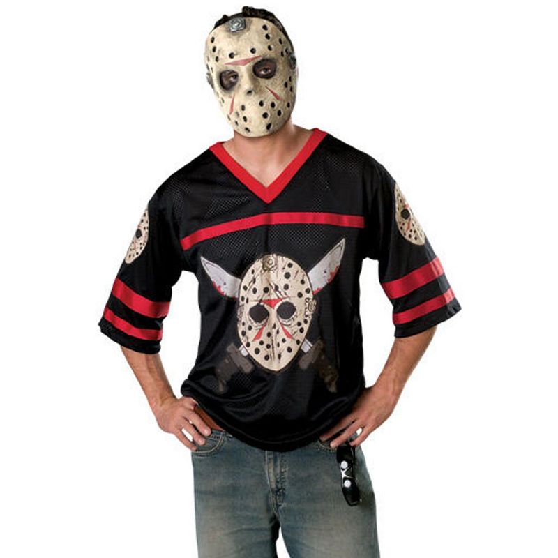 Friday the 13th Friday the 13th Jason Hockey Jersey and EVA Mask Adult Costume, 1 of 2