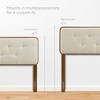 Modway Collins Full Headboard – Tufted Upholstered Fabric Headboard with Wood Trim for Mid-Century Modern Bedrooms - 3 of 4