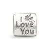 Black Bow Jewelry I Love You Mom, 3-Sided Sterling Silver Bead Charm - 4 of 4