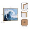 Kate & Laurel All Things Decor 20"x16" Gallery Abstract Painterly Coastal Ocean Wave Print by The Creative Bunch Studio Gold - 3 of 4