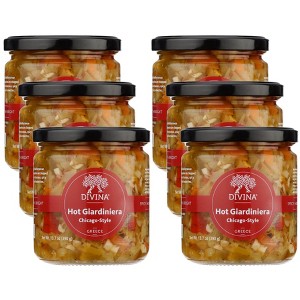 Divina Hot Chicago Style Giardiniera - Case of 6/13.7 oz - 1 of 4