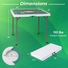Costway 35" Folding Mahjong Table with Cup Holders & Smooth Felt Mat Carrying Handle Green/Red/Blue/Multicolor - 3 of 4