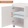 Homhougo TV Stand for TVs up to 70" White - 3 of 4