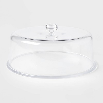 9 inch Crystal Looking Flat Party Tray with Lid 