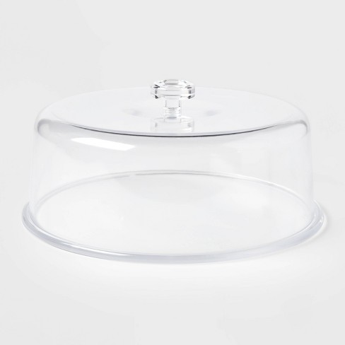 Transparent Glass Cake Pan Tall Feet Cake Stand Glass Cover Bread