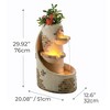 Teamson Home 29.92" 3-Tier Cascading Outdoor LED Lit  Polyresin Planter Waterfall Fountain - 3 of 4