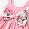 PATPAT Baby Girl 3pcs Bowknot Cami Top and Floral Pattern Leggings with Headband Outfit Set - 3 of 4
