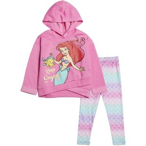 Disney Fleece Pullover Peplum Hoodie and Leggings Outfit Set Toddler - 1 of 4