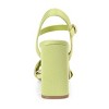 Journee Collection Womens Skiler Tru Comfort Foam Open Square Toe Block Heel Sandals Green 12 - 3 of 4