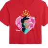 Women's - Disney Princess - Jasmine Heart Cropped Graphic T-Shirt - 2 of 4