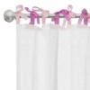 Awesome Home  Tabitha Ribbon Multi Color  Tie Top Curtains Pair - 2 of 4
