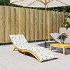 vidaXL Leaf Pattern Sun Lounger Cushion, Water-Resistant Oxford Fabric, Foam Fiber Filling - 2 of 4