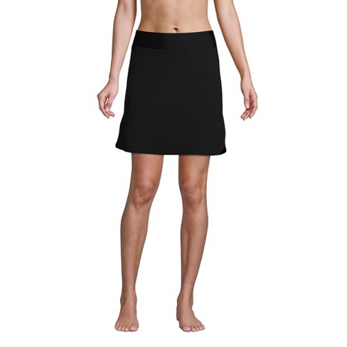 Lands' End Women's Long Quick Dry Elastic Waist Active Board Skort Swim  Skirt - 8 - Black : Target