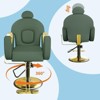 Reclining Salon Chair with Hydraulic Pump, 360° Swivel and Height Adjustable, Spa Beauty Equipment Hairdresser Armchair - 4 of 4