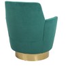 Sapphtopaz 1pc Accent Chair Upholstered Swivel Barrel Chair with Gold Stainless Steel Base, Living Room Chair Reading Chairs - 2 of 4