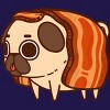 Junior's Design By Humans Puglie Bacon Strip By Puglie T-Shirt - 2 of 3