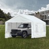 Aoodor  Vehicle Carport Canopy Portable Garage Party Canopy Tent Boat Shelter, Heavy Duty Metal Frame - 4 of 4