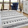 Washable Boho Area Rug Non Slip Low Pile Indoor Carpet Stain Resistant Soft Floor Cover for Living Room Bedroom Office - 3 of 4