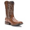 IUV Cowboy Boots For Men Western Boot Durable Fashionable Retro Classic Embroidered Pull On Slip Resistant Boots Brown/Black - 2 of 4
