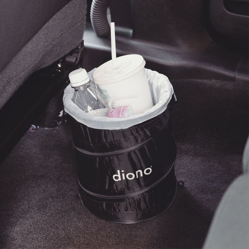 Diono Pop-up Trash Bin, Collapsible Car Trash Can, Leak Proof, Perfect for Keeping Car Clean, Black, 3 of 11