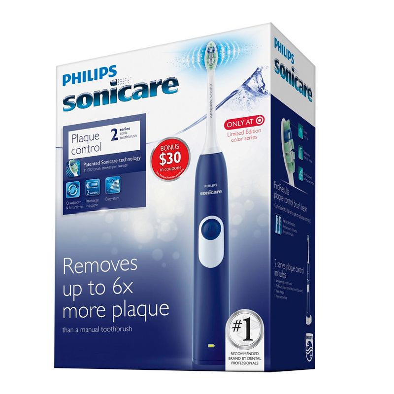 Philips Sonicare Series 2 Plaque Control Blue Rechargeable Electric Toothbrush - HX6211/92, 3 of 4