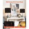 Angel Sar Drum Lamp Shade 2 Set, 13x13x10 Inch Medium Round Lampshades with Harp, Black Gold Hollow Design for Table Floor Lamps - 3 of 4