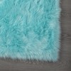 "Cozy Collection" Ultra Soft Fluffy Faux Fur Sheepskin Area Rug - 4 of 4
