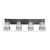 Toltec Lighting Apollo 4 - Light Vanity in  Graphite with 5" Square New Deco Art Glass Shade - 2 of 2
