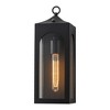 ALOADECOR Unique/Statement Outdoor Wall Light with Clear Glass Farmhouse Black Exterior Wall Sconce with Open Bottom Porch Light Fixture for Garage - 3 of 4