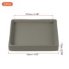 Unique Bargains Indoor Ceramic Square Plant Pot Saucers Tray 2 Pcs - 2 of 4