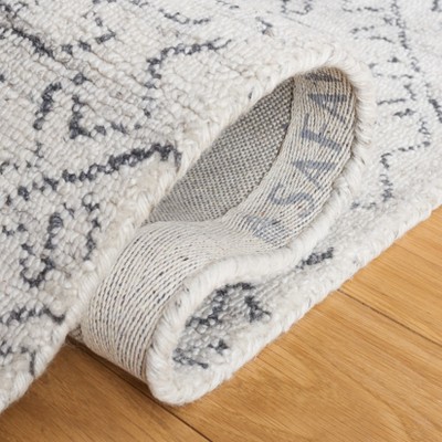 Casablanca 3' x 5' Black and Ivory Wool Hand-Tufted Shag Rug