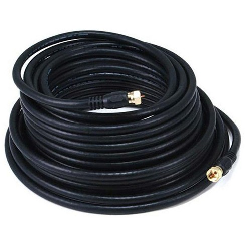 Monoprice Audio/Video Coaxial Cable - 6 Feet - Black | RCA Male/Male RG-59U  75ohm (for S/PDIF Digital Coax Subwoofer & Composite Video)