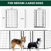 Nasitip 40"/48" Black 8/16-Panel Dog Playpen, Indoor Outdoor Heavy Duty Metal Pet Exercise Pen with Wide Door & Low Threshold - 2 of 4