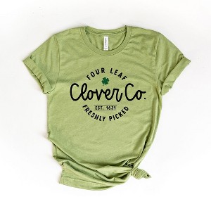 Simply Sage Market Women's Four Leaf Clover Co. Short Sleeve Graphic Tee - 1 of 3