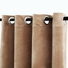 vidaXL Blackout Curtains with Rings 2 pcs Beige 54"x63" Velvet - 3 of 4