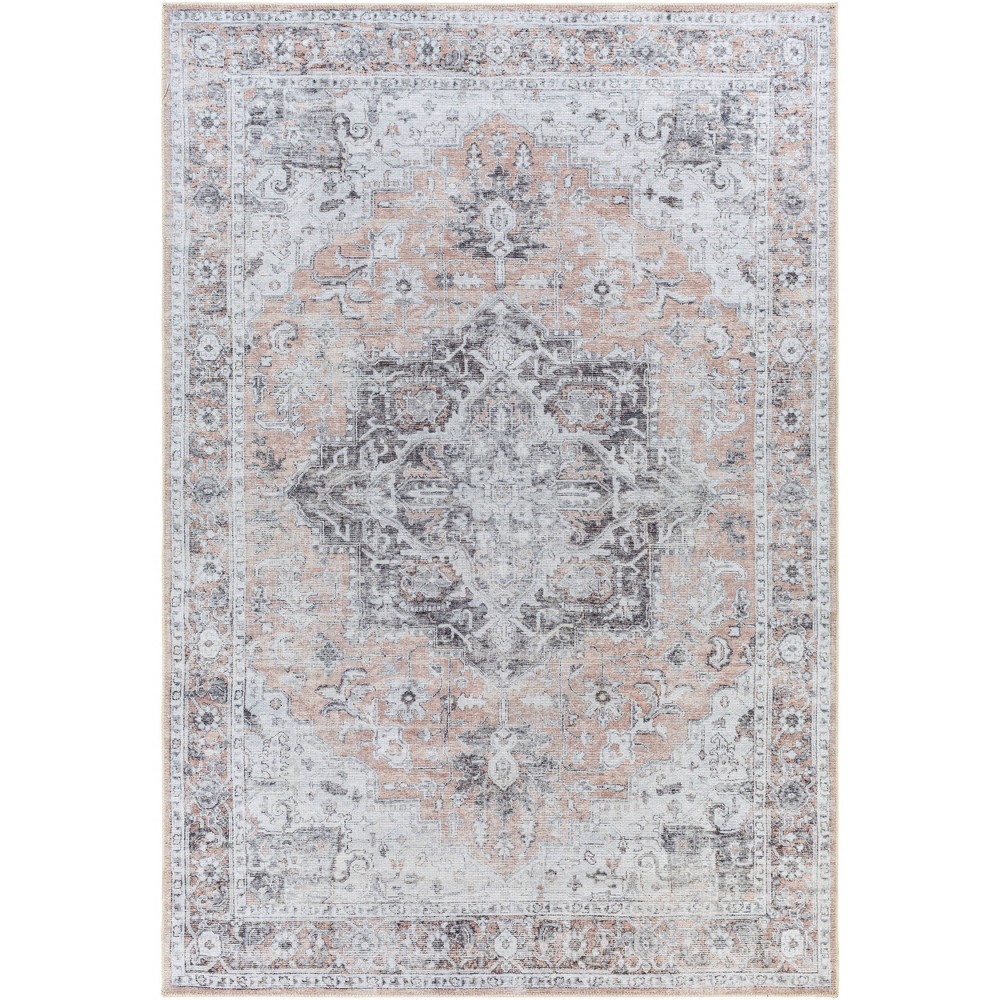 Photos - Area Rug Livabliss 5'3"x7'3" Tahmis Traditional Machine Washable Rug Beige: Chenille Flatweave 