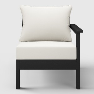 WestinTrends  Avalon Outdoor Patio HDPE Right Arm Facing Sectional Corner Club Chair with Patio Cushions - 1 of 4