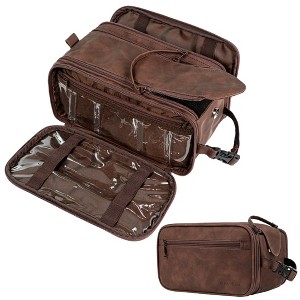 PAVILIA Toiletry Bag Women Men, Travel Toiletries Organizer Case, Essentials Shaving Dopp Kit, Cosmetic Make Up Accessories - 1 of 4
