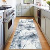 Washable Runner Rug, Non-Slip Modern Kitchen Carpet, Abstract Low Pile Stain Resistant Indoor Rug for Bedroom Hallway Laundry - 3 of 4