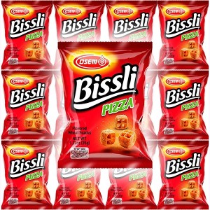 Osem Bissli Pizza Flavored Crunchy Wheat Snack -no Food Coloring Or Preservatives , 1.23 Ounce Bags (Pack of 12) - 1 of 3