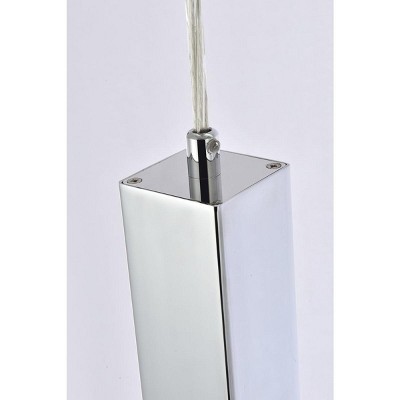 Chrome Glass LED Modern Adjustable Pendant Light