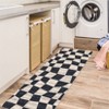 Washable Area Rugs Living Room Rug Modern Geometric Checkered Rug Soft Foldable Area Rug for Bedroom - 2 of 4