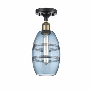 Vaz - 1 Light Semi-Flush Mount In Industrial Style-9.38 Inches Tall and 5.88 Inches Wide - 1 of 1