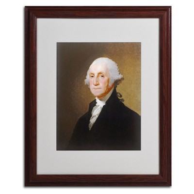 Trademark Fine Art -Gilbert Stuart 'George Washington 1821' Matted Framed Art