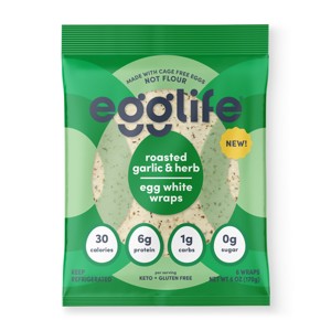 egglife Roasted Garlic and Herb Egg White Wraps - 6oz - 1 of 4