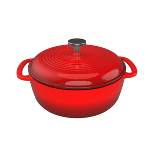 Cast Iron Dutch Oven with Lid-3 Quart Enamel Coated Pot for Oven or Stovetop-For Soup Chicken Pot Roast and More-Kitchen Cookware by Classic Cuisine